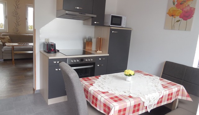 Modern vacation apartment (50m2) with wood-burning stove