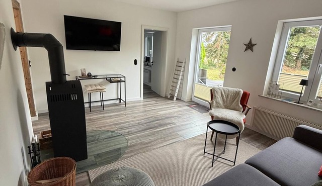 Modern vacation home in a rural location in Bankendorf with terrace, garden view &
