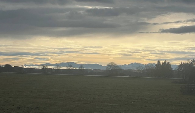 Mountain view from the foothills of the Alps cozy vacation apartment in the Ostallgäu