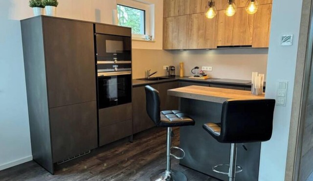 New sunny apartment near the lake just outside Berlin with plenty of space to relax