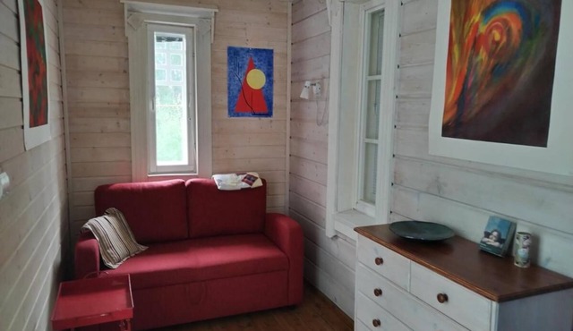 Relaxing villa with a view to the Lestijoki river. Has sauna for enjoyment!