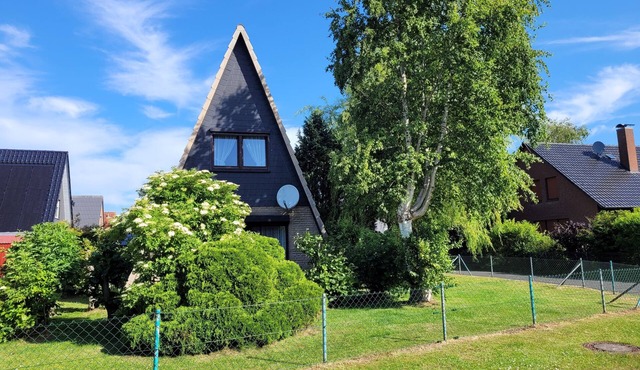 Roof house by the North Sea with an enclosed garden, directly behind the dike