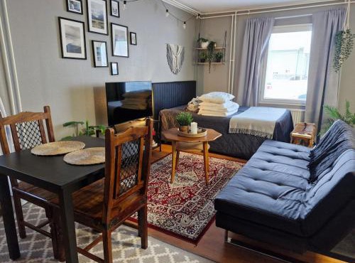 Studio with sauna near highway