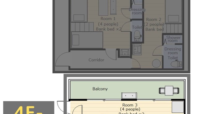 Tokiwa4F Tiny house with balcony near the shopp/Takamatsu Kagawa