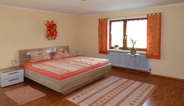 Vacation apartment with terrace and mountain view of the Hoher Bogen