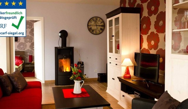 Vacation apartment Leuchtturm 2 in Großenbrode. ECARF-certified & allergy-friendly. Wellness oasis with sauna & bathtub and practical washing machine with clothes horse. Incidental costs included