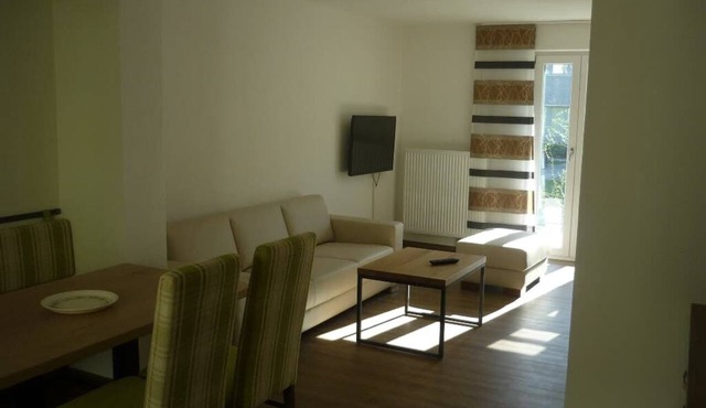 Vacation home with double bed, bunk bed and balcony