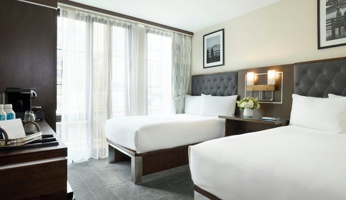 Double Twin Empire View Mobility and Hearing Accessible Guest Room with Tub