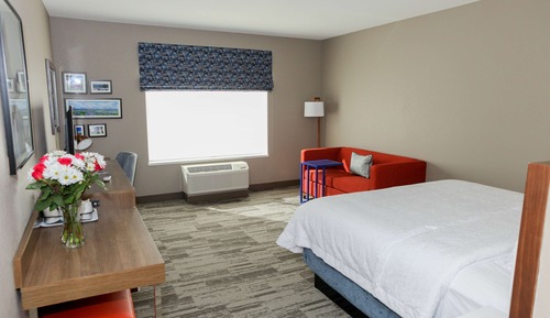 Room, 1 King Bed with Sofa bed, Refrigerator & Microwave