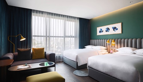 Editor Room, 2 Double Beds, Non Smoking, City View