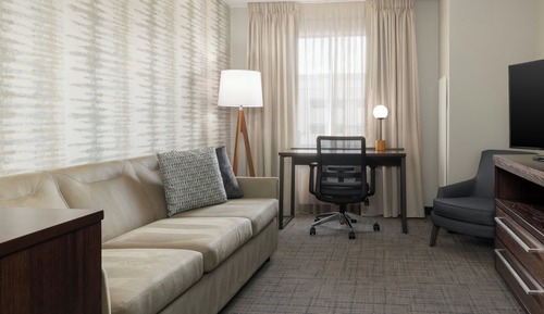 Suite, 1 King Bed with Sofa bed (Hearing Accessible)