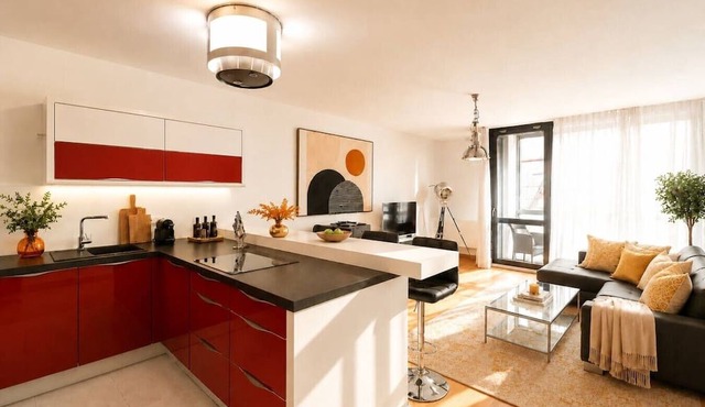 Central Two-Bedroom Residence with Balcony & Parking